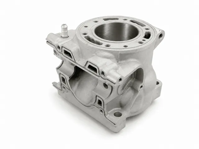 Cylindre KTM EXC/SX 125 2 temps rechromé avec restauration du dépôt en nickel-carbure de silicium et polissage T-Shape.